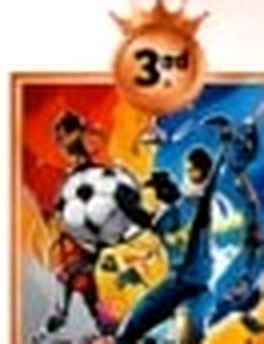 Striker kicking soccer ball into the goal net