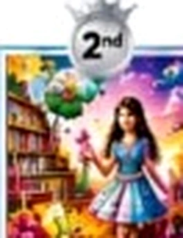 Child reading a glowing book as enchanted characters emerge