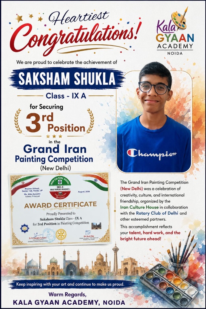 Saksham Shukla - 3rd Position Winner